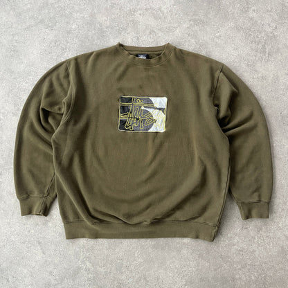 Stussy RARE 1900s heavyweight script sweatshirt (L)