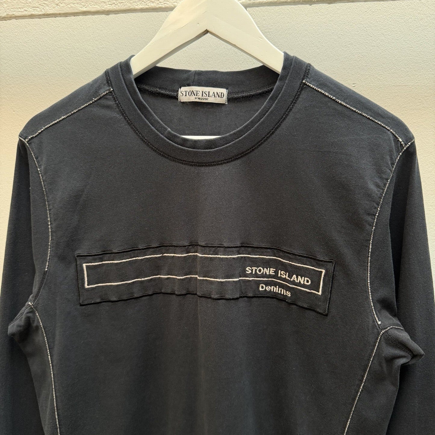 00’s Stone island Denims Long Sleeve T-Shirt (M) | Medium, Navy