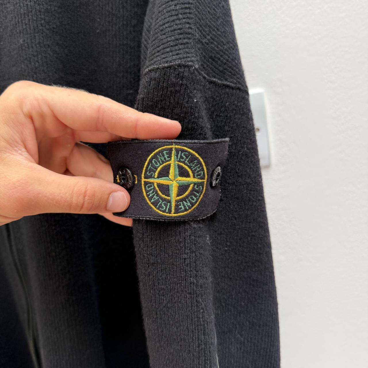Mid 2000’s Stone Island Full Zip Knit Jumper (L) | Large, Black