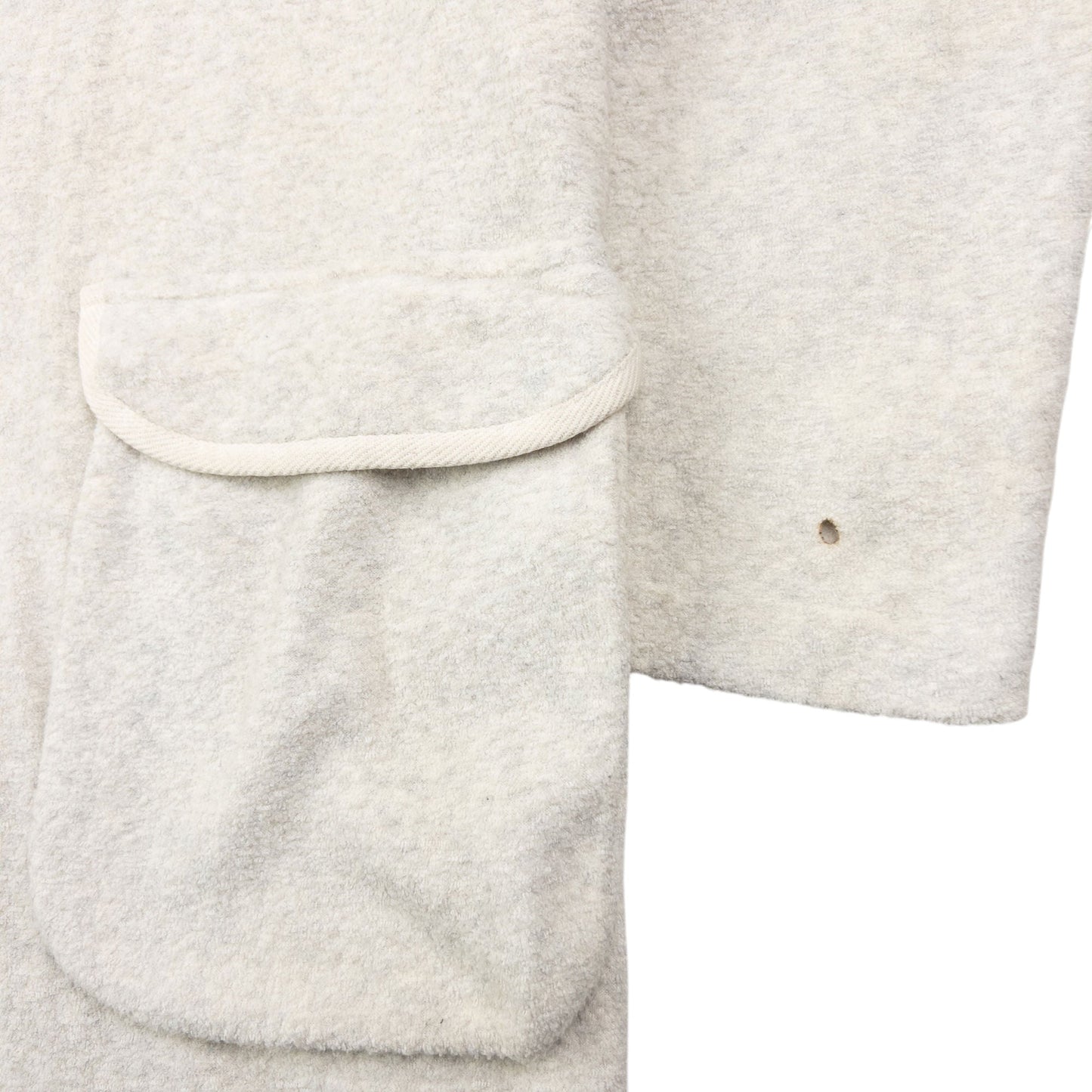 Vintage 90s Yohji Yamamoto Zip Up Fleece Jacket Size L | Large, Cream