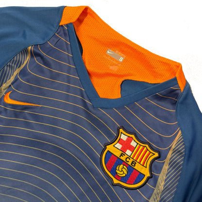 Nike Barcelona 2006/07 Training Shirt In Blue & Orange (S)