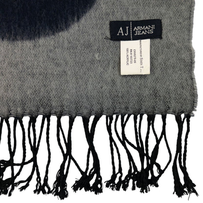 Vintage 2000s Armani Jeans Wool Tassel Scarf | O/S, Navy