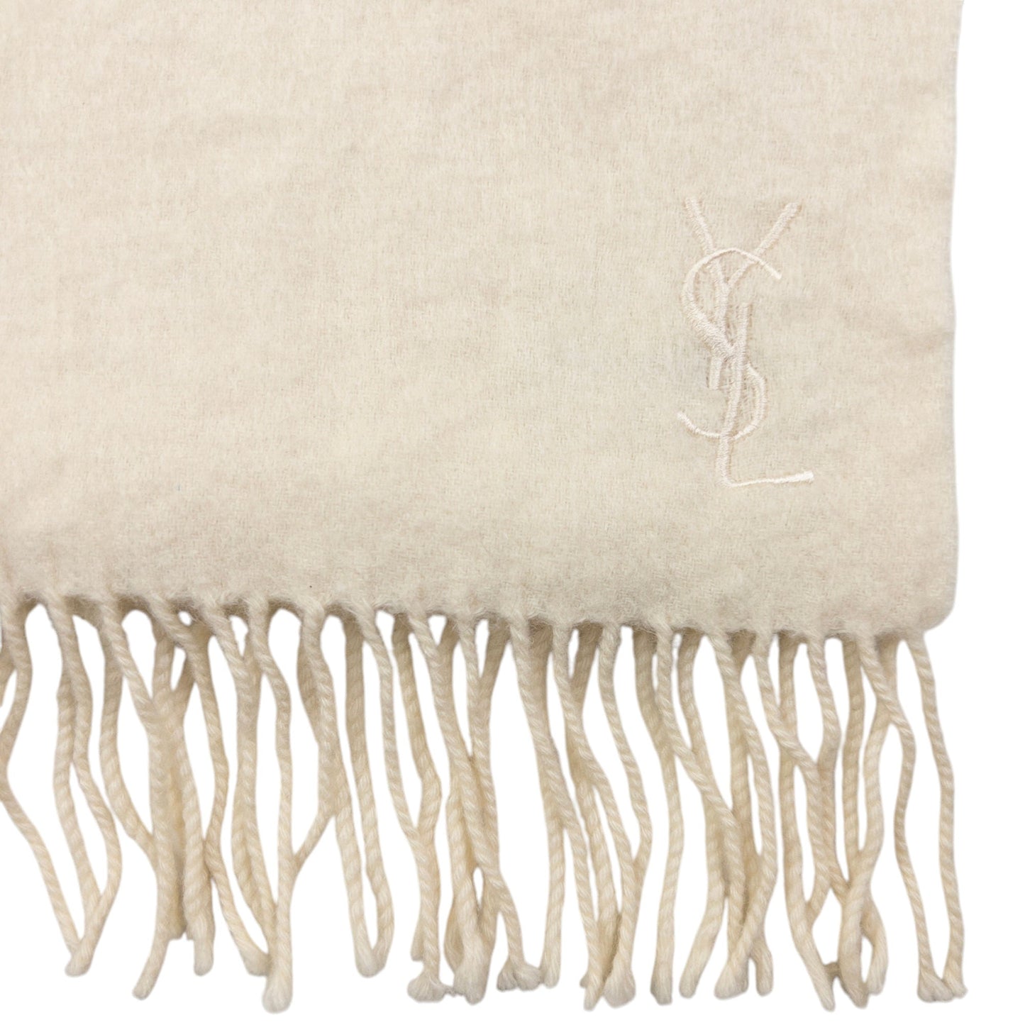 Vintage YSL Yves Saint Laurent Wool Tassel Scarf