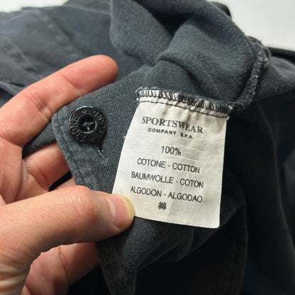 Stone Island 1999 Heavy Cotton Spellout Carpenter Shirt - M (L) | Default Title, Grey