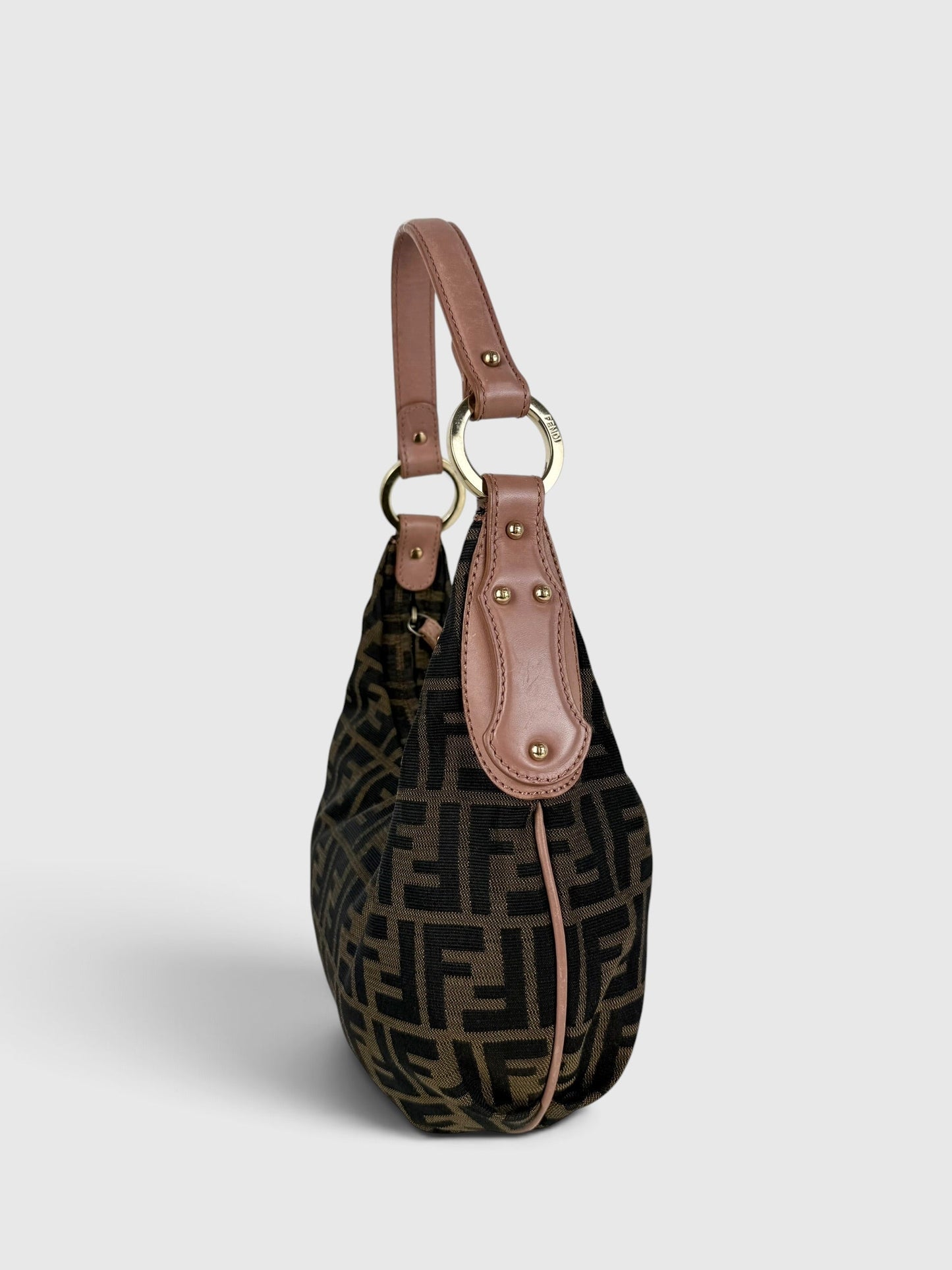 90s Fendi Zucca Mini Hobo Shoulder Bag | O/S, Brown