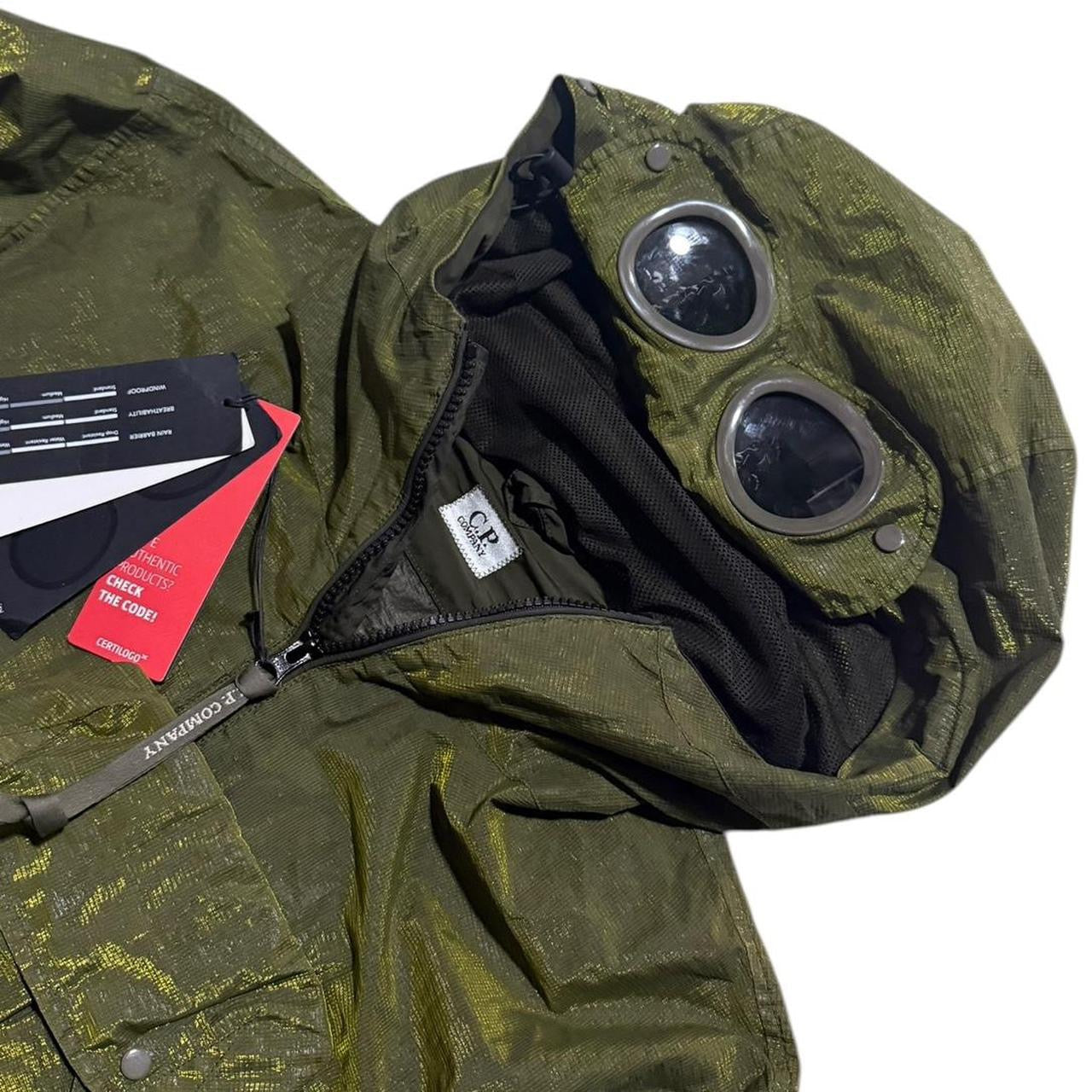 CP Company P.Ri.S.M La Mille Goggle Jacket | Medium, Olive Green