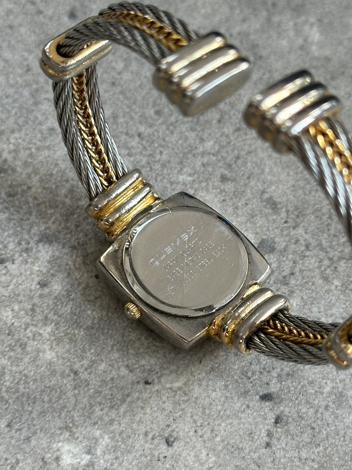 Vintage 1980s Two Tone Quartz Bracelet Watch