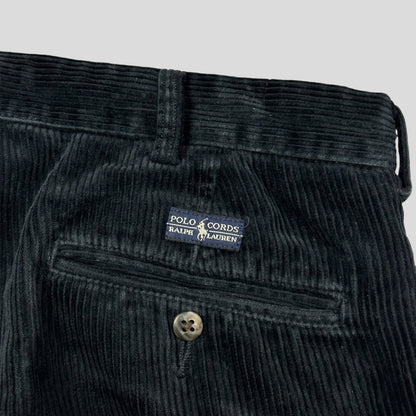Ralph Lauren 90’s Polo Jumbo Corduroy Baggy Andrew Trousers - 34 | Default Title, Black