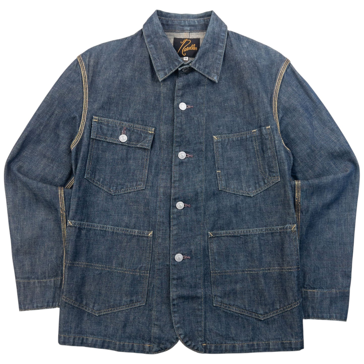 Vintage 90s Needles Button Up Denim Jacket Size XS | XS, Blue