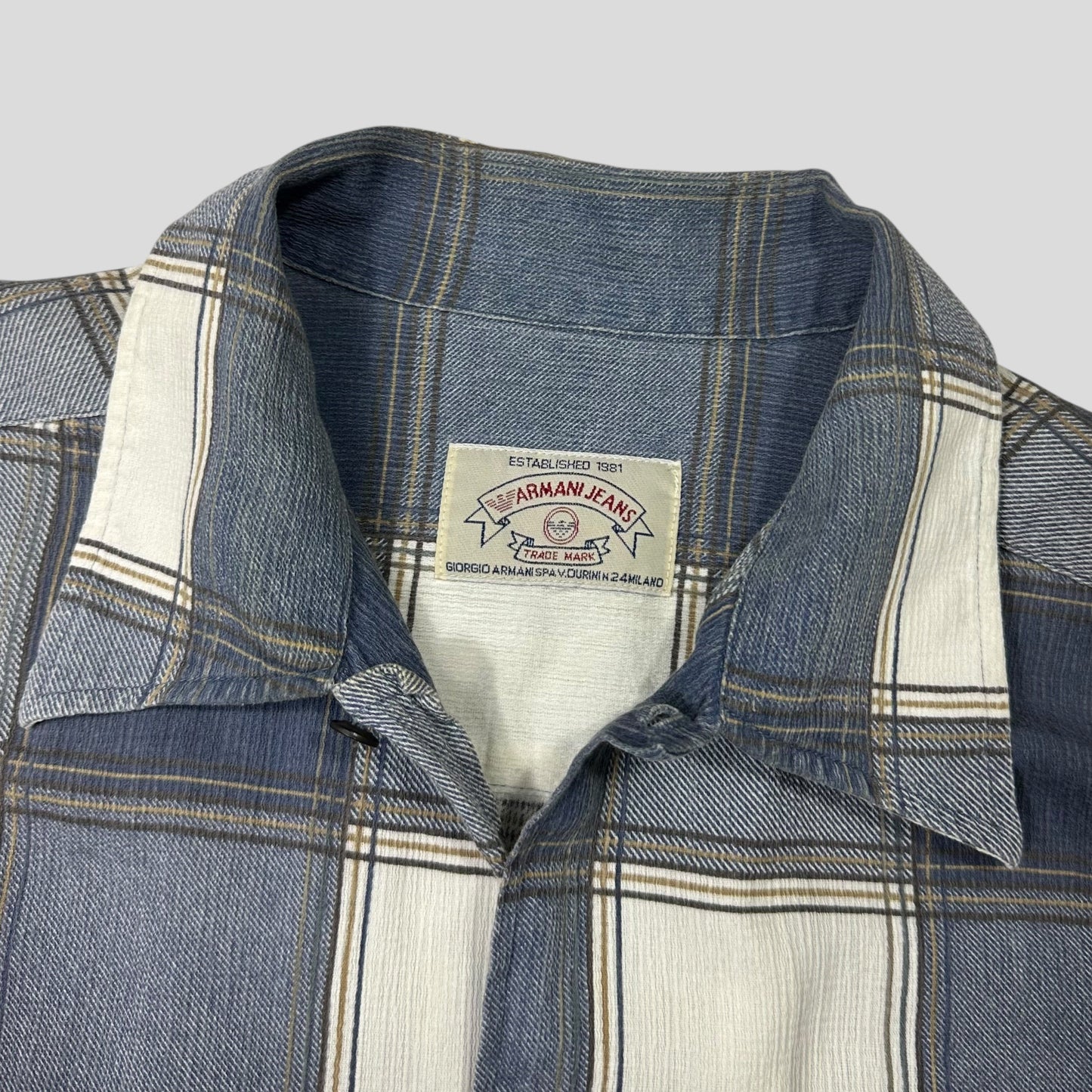 Armani Jeans 90’s Checkered Heavy Cotton Flanell Shirt - XL | Default Title, Red