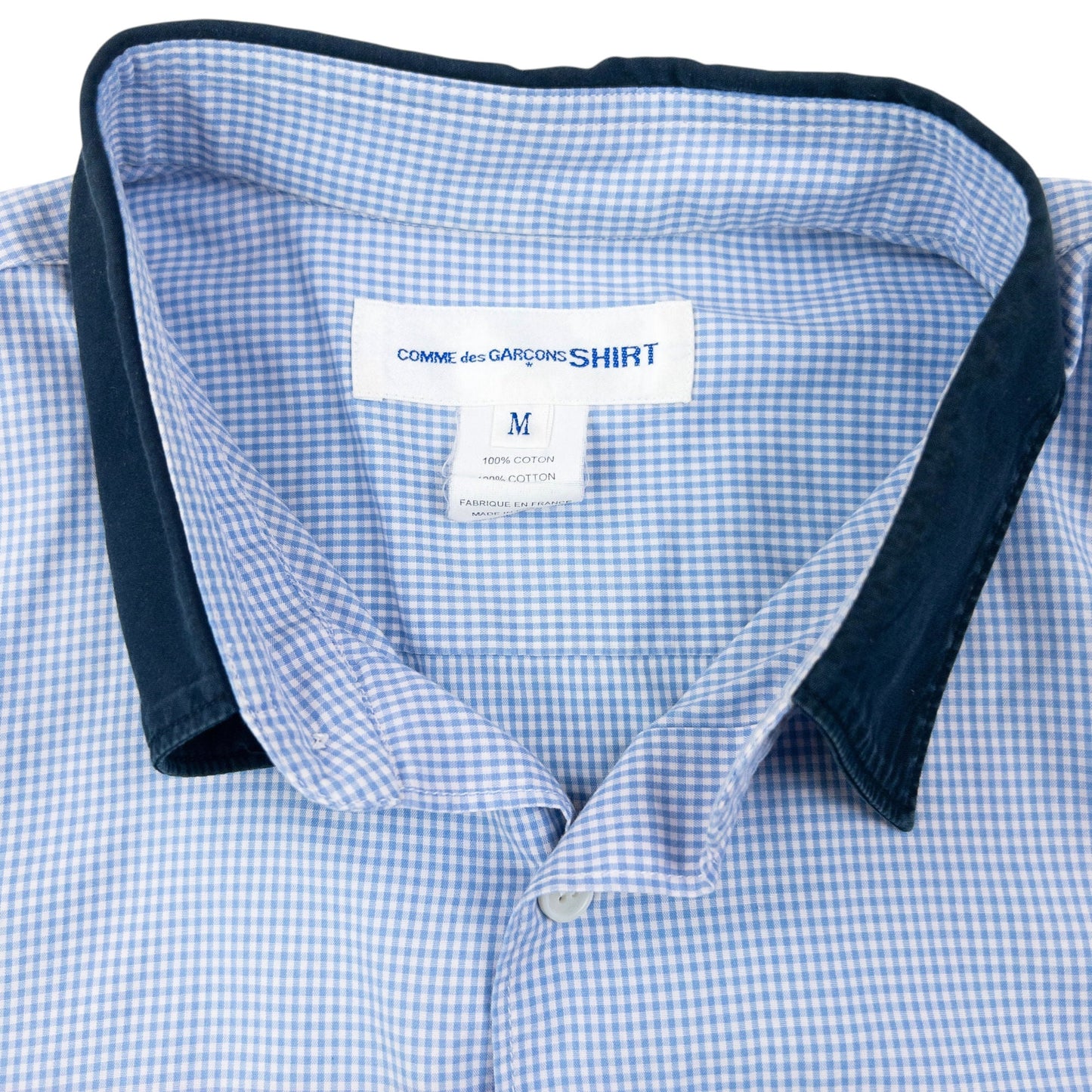 Vintage Comme Des Garçons SHIRT Long Sleeve Button Up Shirt Size M | Medium, Blue