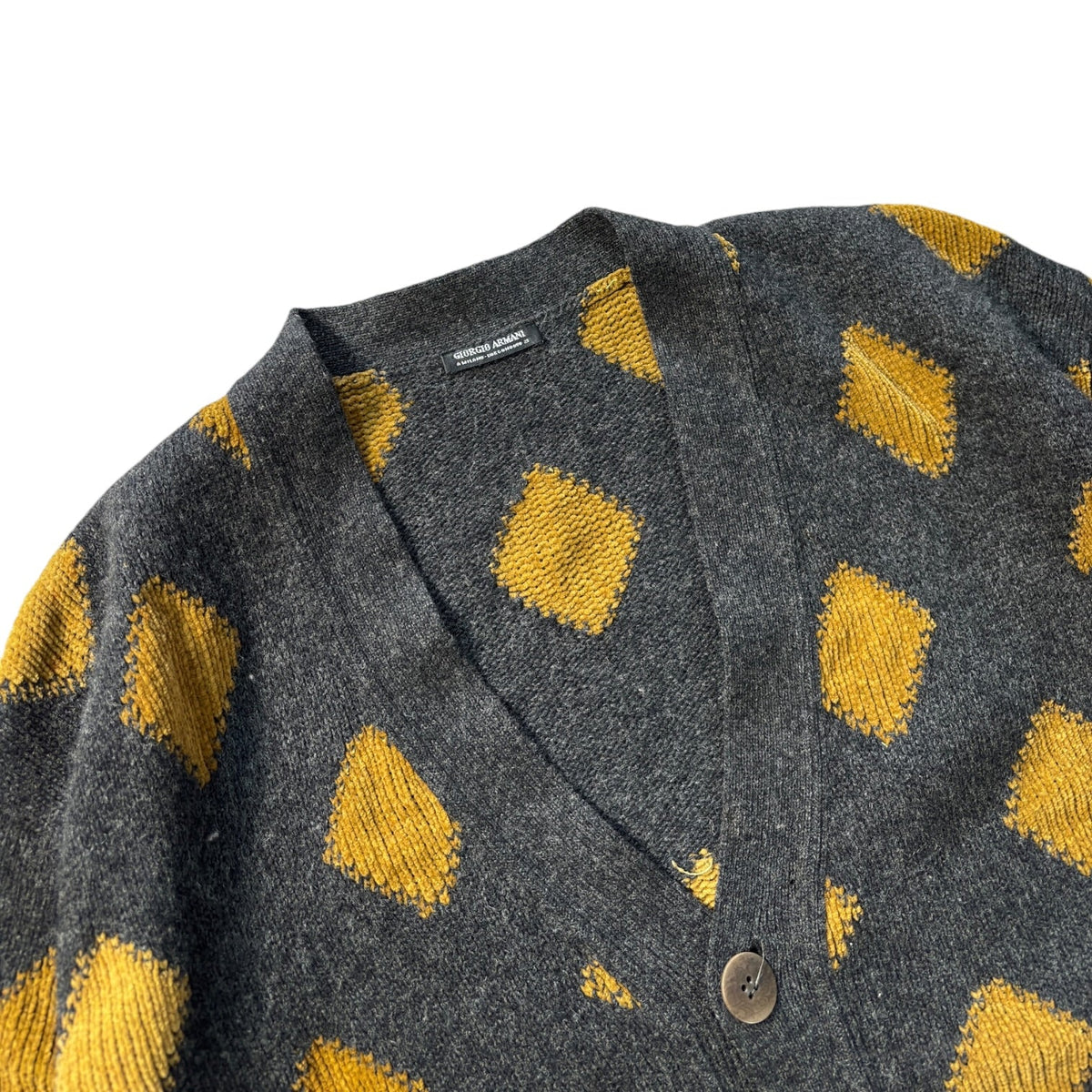 Giorgio Armani 80’s Diamond Pattern Soft Knit Cardigan XL | XL, Grey