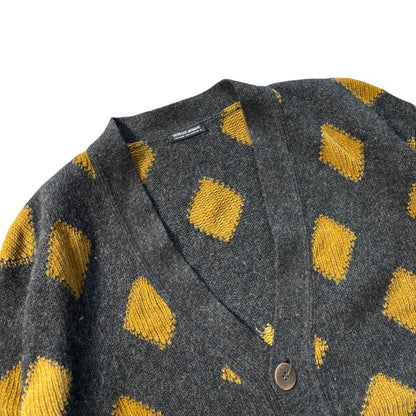 Giorgio Armani 80’s Diamond Pattern Soft Knit Cardigan XL | XL, Grey