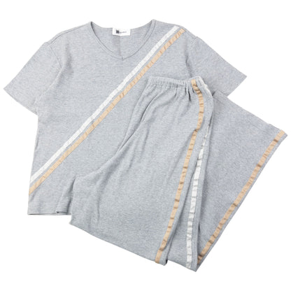 Vintage 90s Issey Miyake T Shirt & Bottoms Pyjama Set Womens Size L | Large, Grey