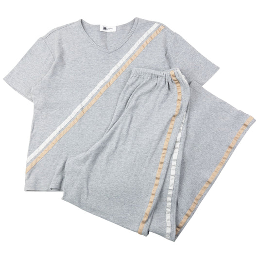 Vintage 90s Issey Miyake T Shirt & Bottoms Pyjama Set Womens Size L | Large, Grey