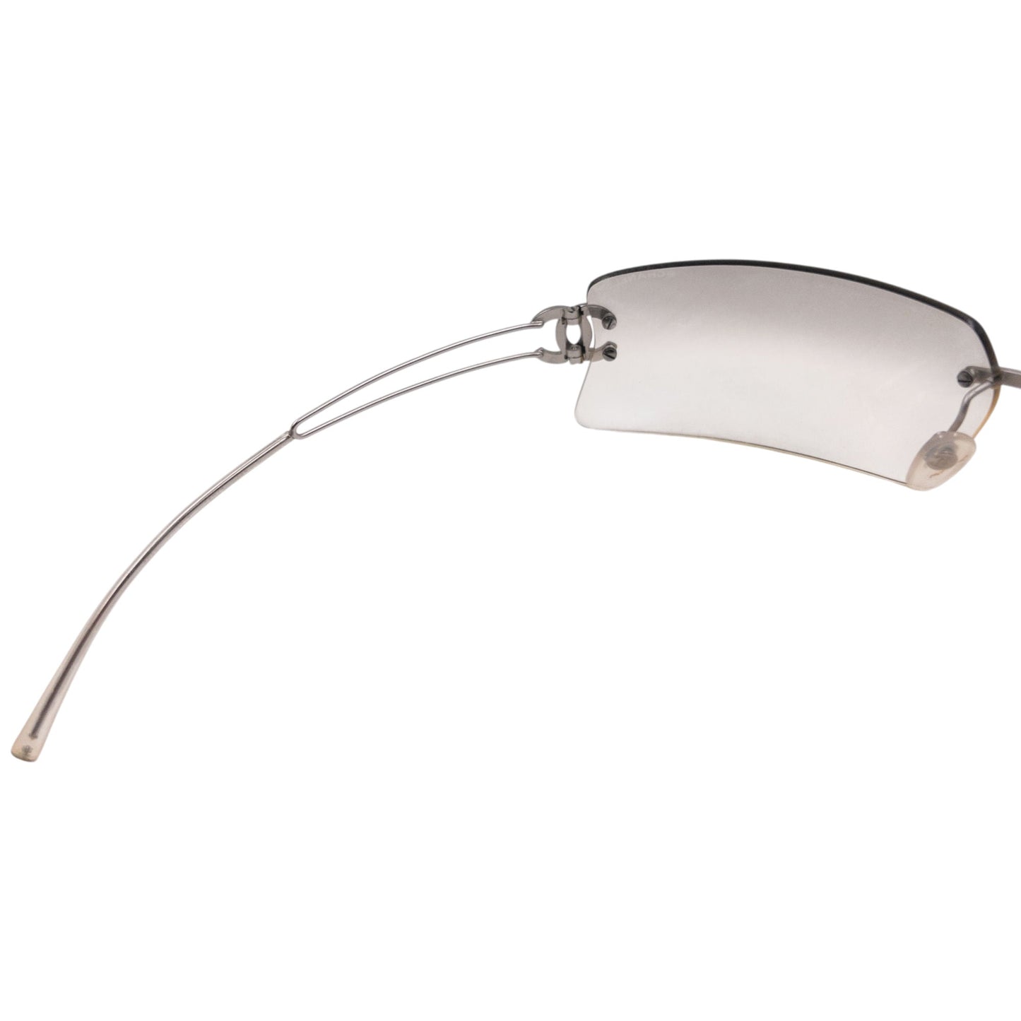 Vintage 2000s Chanel Rimless Sunglasses | O/S, Grey