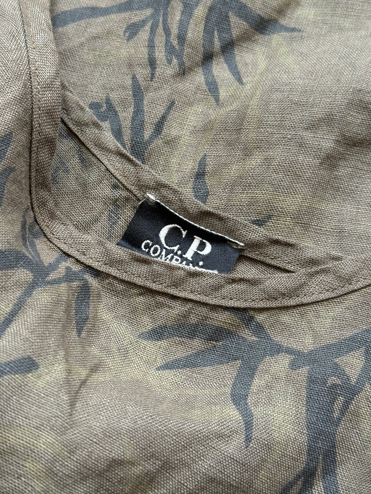 SS/1998 C.P. Company Donna Deadstock Lino Flax Dress 12-14 | O/S, Olive Green