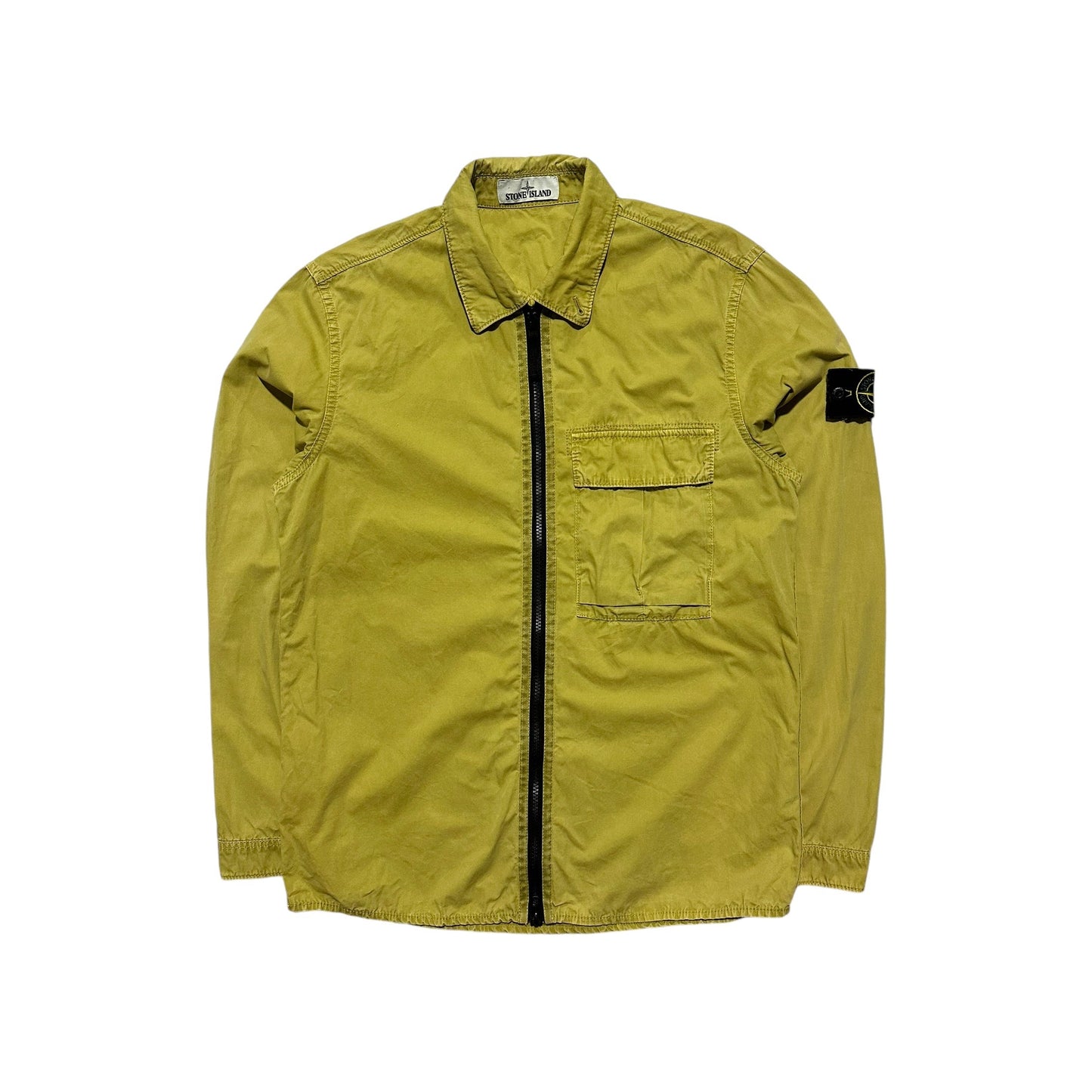 Stone Island Zip Up Canvas Overshirt