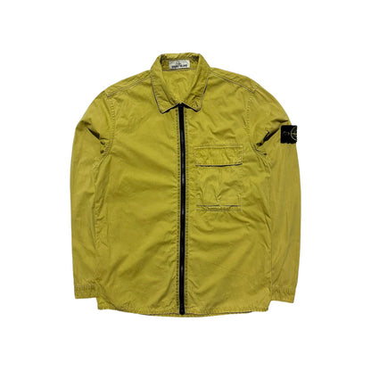 Stone Island Zip Up Canvas Overshirt