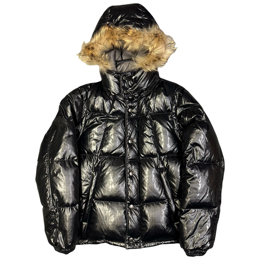 Takeo Kikuchi Puffer Jacket & Gilet With Fur Hood In Black ( M )