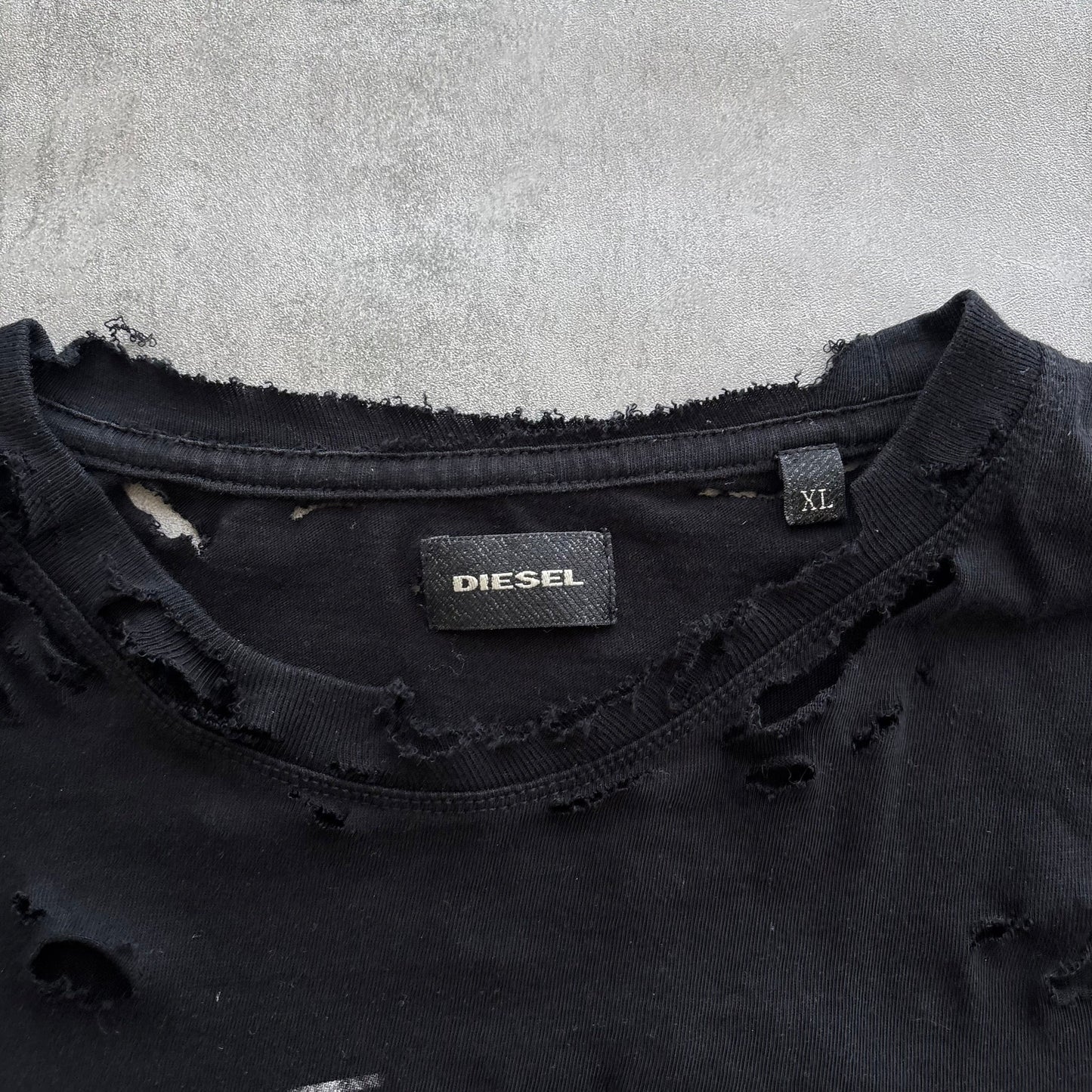 DIESEL DISTRESSED T-SHIRT | O/S, Red