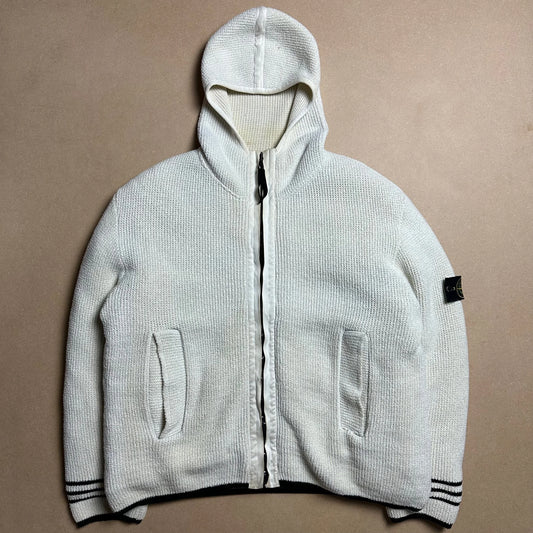 A/W 1999 Polar White President Knit Dual Layer Jacket