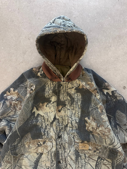 1990’s Duxbak RealTree Lined Jacket - XL | Camouflage, Red