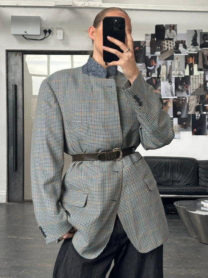 Vintage 1990s Double Buckle Leather Belt - W21-28