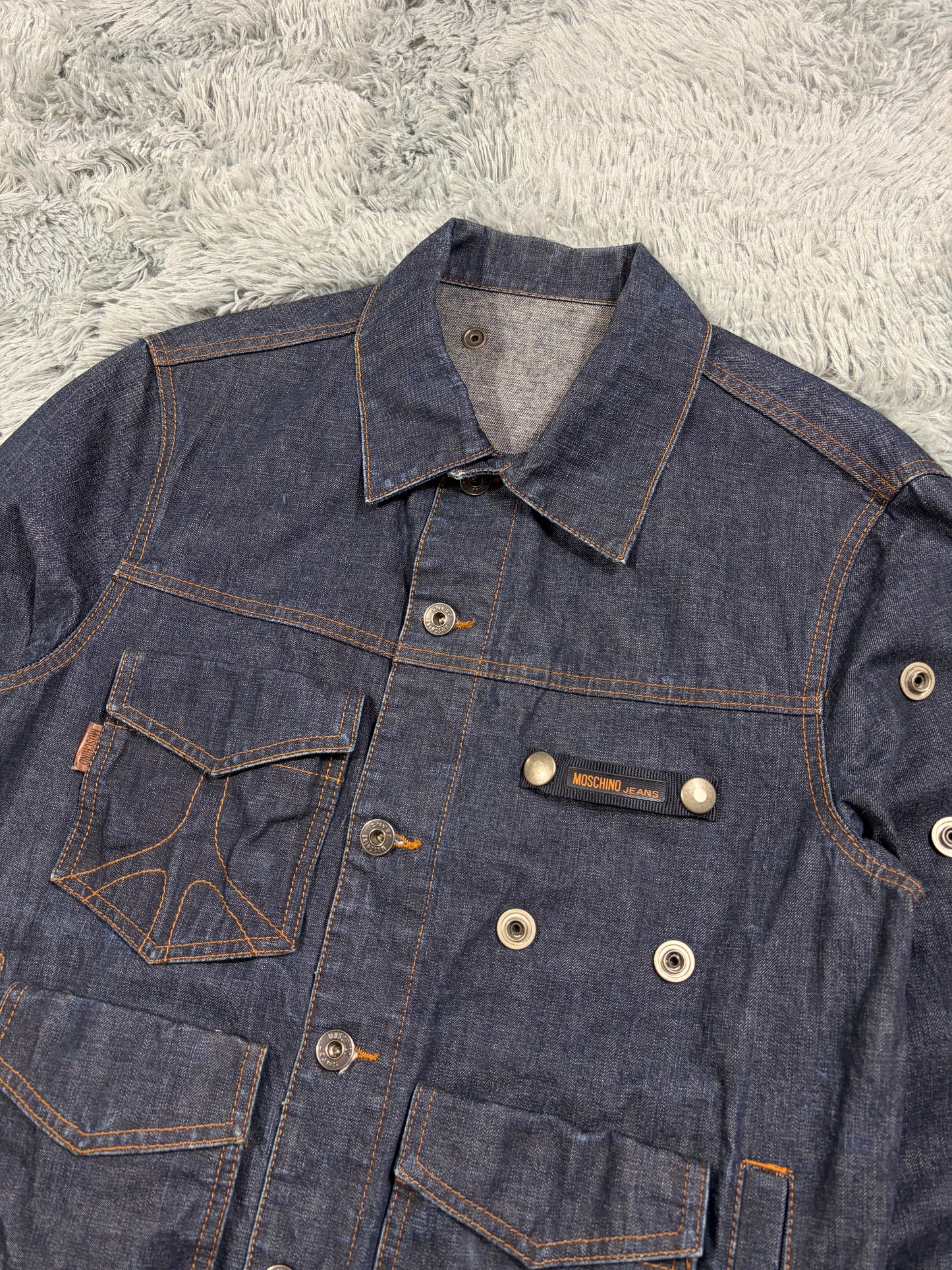 Moschino Jeans 00’s Modular Pocket System Denim Jacket - S/M | O/S, Blue