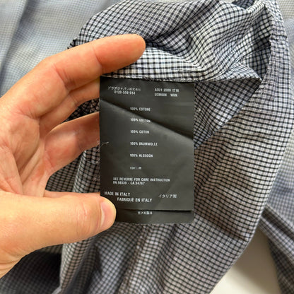 Prada Milano 2009 Shadow Check Print Shirt - M | 41, Black and White
