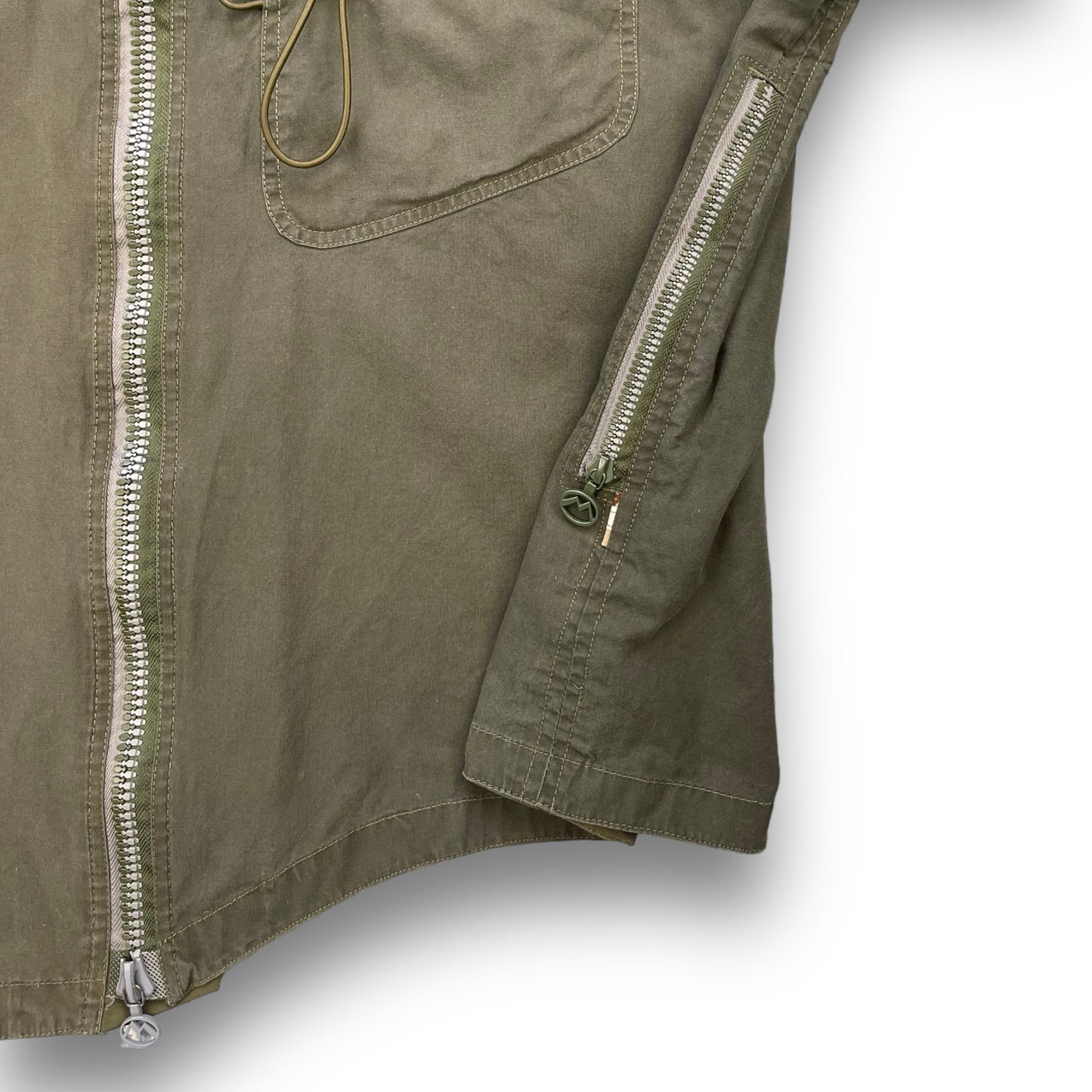 AW99/00 Maharishi Asymmetric Curved Hem Jacket (L) | Default Title, Green