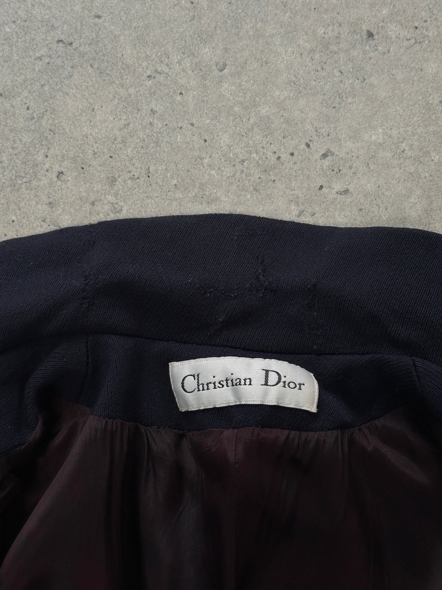 Christian Dior 1980s Pure Wool Double Breasted Coat - S