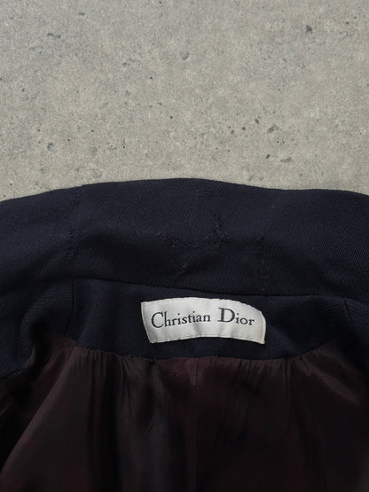 Christian Dior 1980s Pure Wool Double Breasted Coat - S