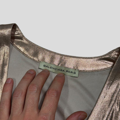 Balenciaga Paris 00’s Silk ‘Wet Look’ Glitter Vest Tank Top | Default Title, Multicoloured