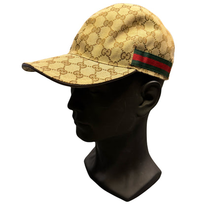 Gucci Monogram Cap In Tan (L) | O/S, Tan
