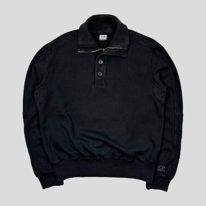CP Company AW08 Heavyweight Cotton 1/4 Logo Pullover - L | Default Title, Black