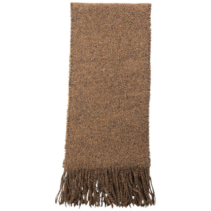 Vintage Burberry Wool Tassel Scarf | O/S, Brown