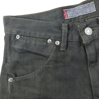 Vintage 2000s Levi's Engineered Garments Denim Jeans Size W27 | W27, Green