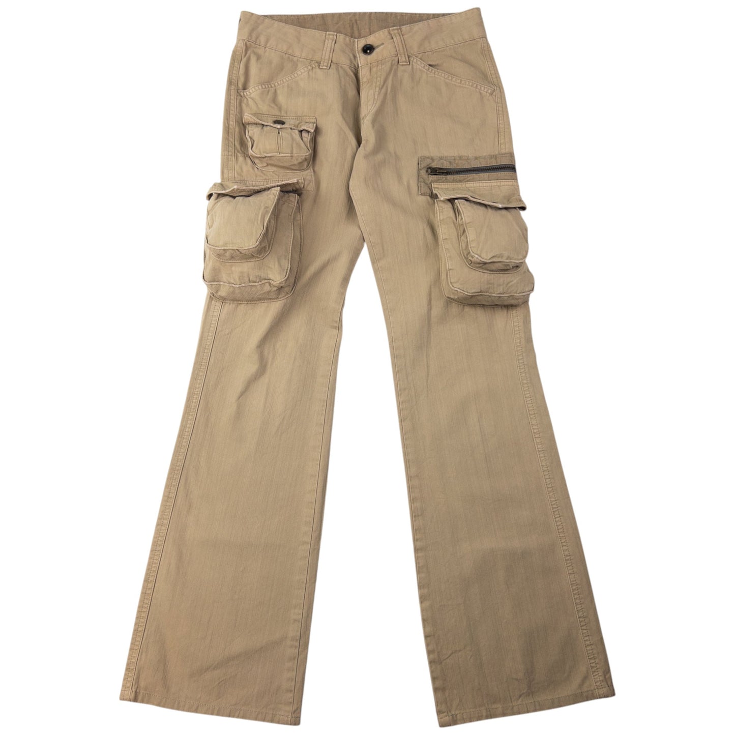 Vintage Et Boite Flared Cargo Trousers Size W28