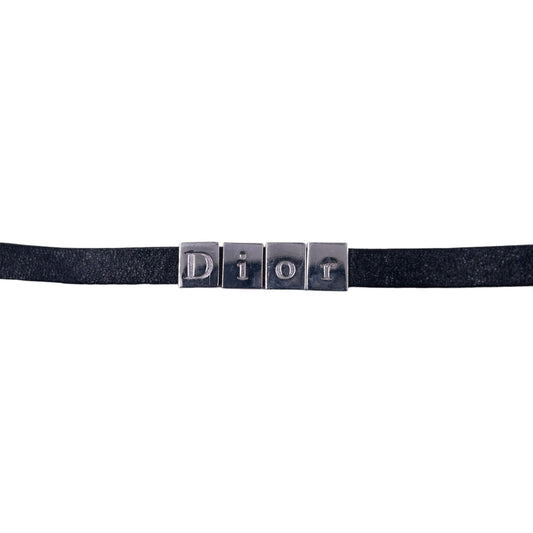Vintage Dior Leather Chocker Necklace