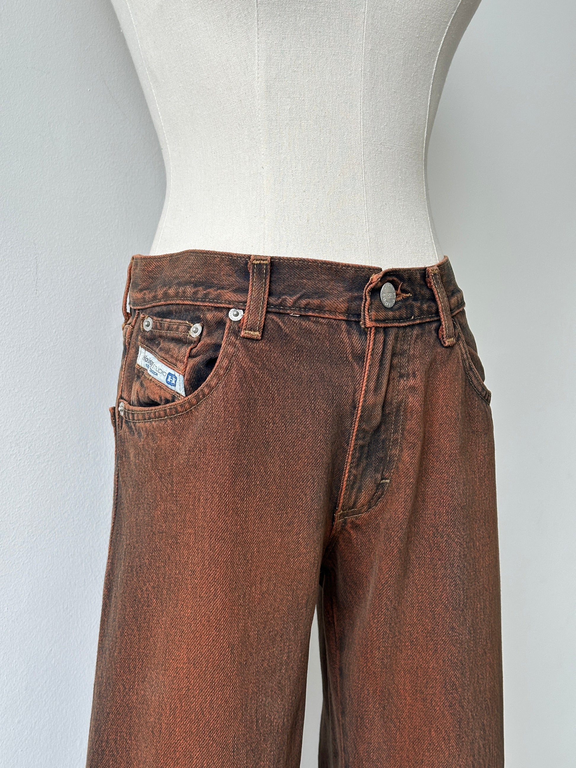 Vintage 2000s Low Waist Flared Denim Jeans - W26