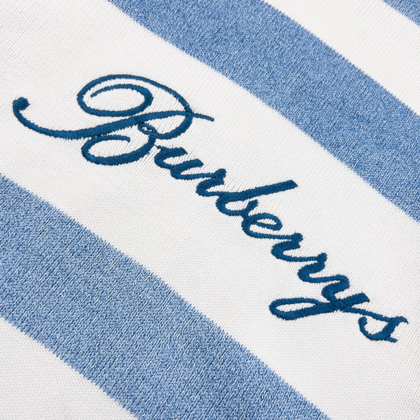 Vintage 90s Burberry Blues Striped Knit Jumper Size L | Large, Multicoloured