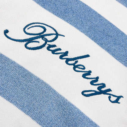 Vintage 90s Burberry Blues Striped Knit Jumper Size L | Large, Multicoloured