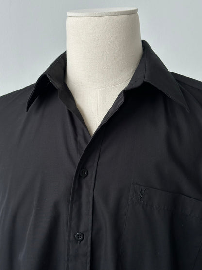 Yves Saint Laurent 1990s Cotton Logo Shirt - M/L