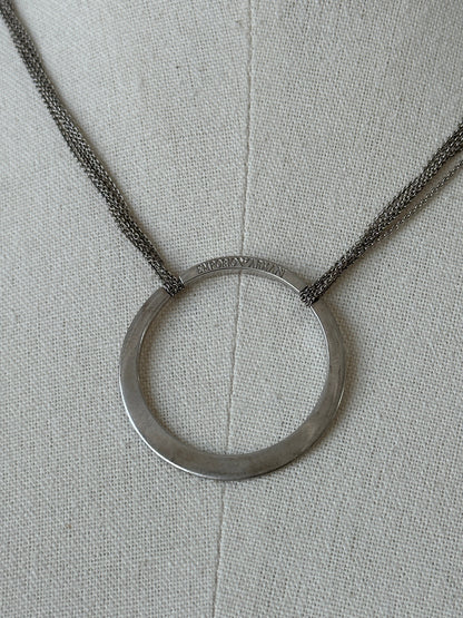 Emporio Armani 1990s Circle Pendant Necklace