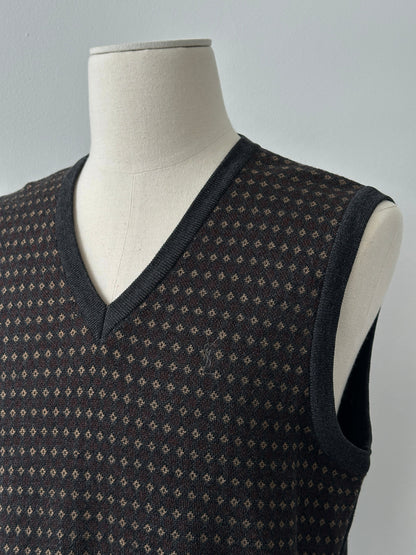 Yves Saint Laurent 1990s Wool Sleeveless V Neck Jumper - M