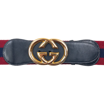 Vintage 90s Gucci Stripe Leather Belt Size W28