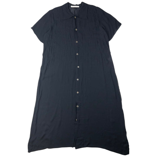 Vintage 90s Work Shop By Yohji Yamamoto Lightweight Shirt Maxi Dress Womens Size XL | XL, Black