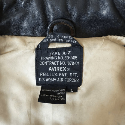 Avirex 1990 'Alpha Jet' A2 Leather Flight Jacket - L | Large, Red