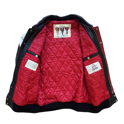 Avirex Sioux Football Team Leather Varsity Jacket - L